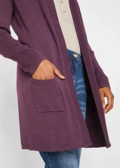 Gilet long en maille, manches longues