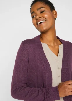 Gilet long en maille, manches longues