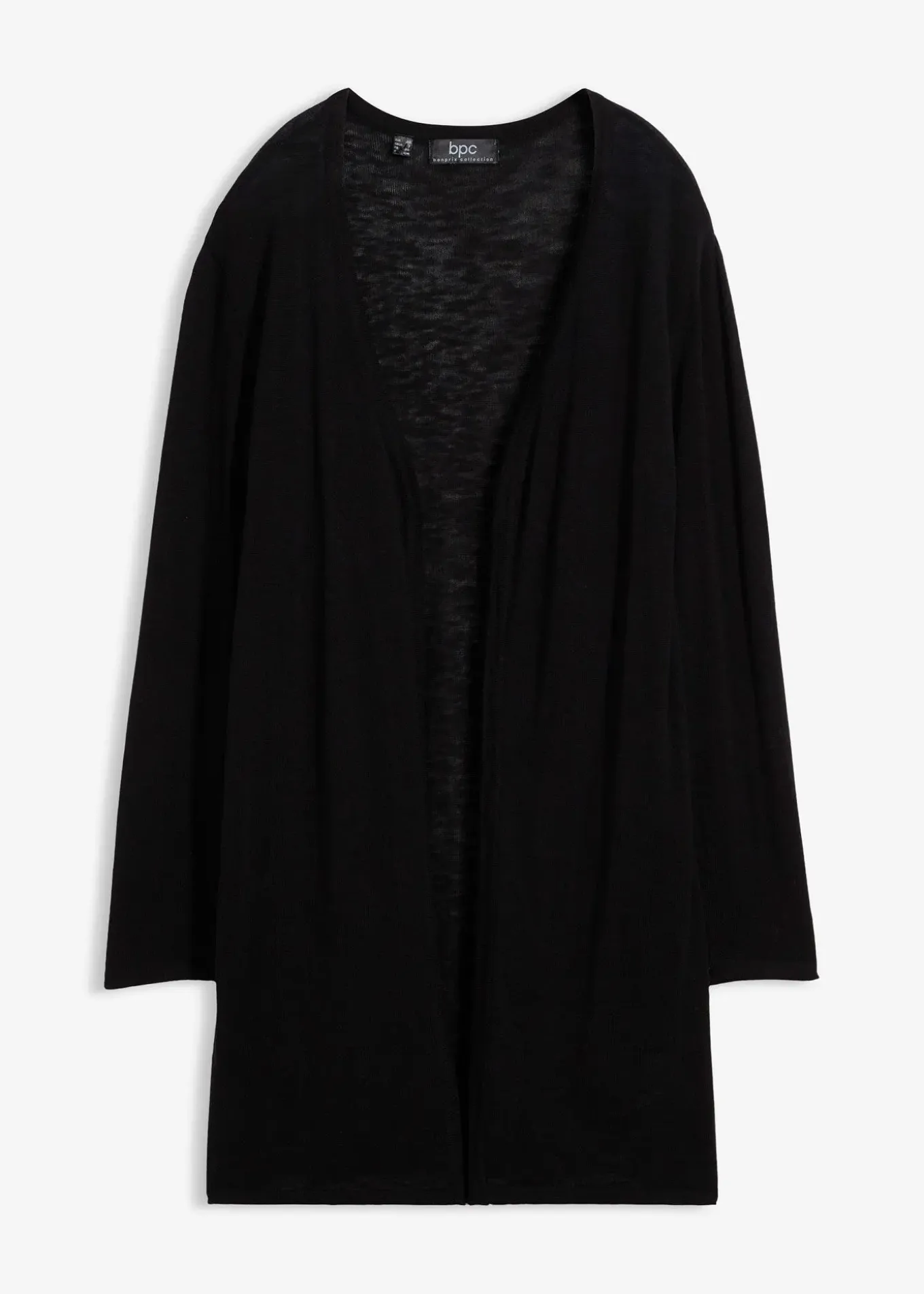 Gilet long en maille, ouvert