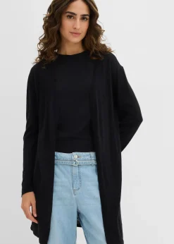 Gilet long en maille, ouvert