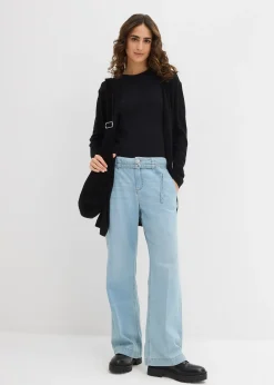 Gilet long en maille, ouvert