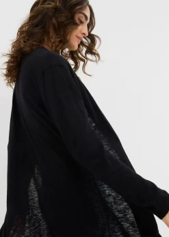 Gilet long en maille, ouvert