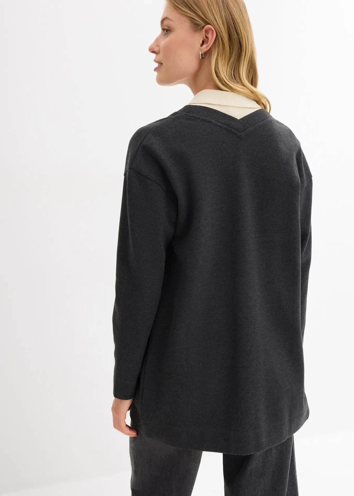 Gilet long en sweat doux