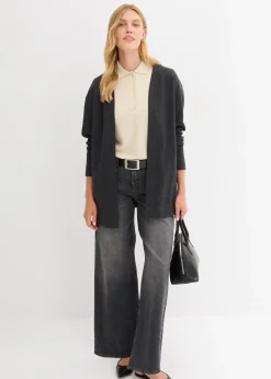 Gilet long en sweat doux