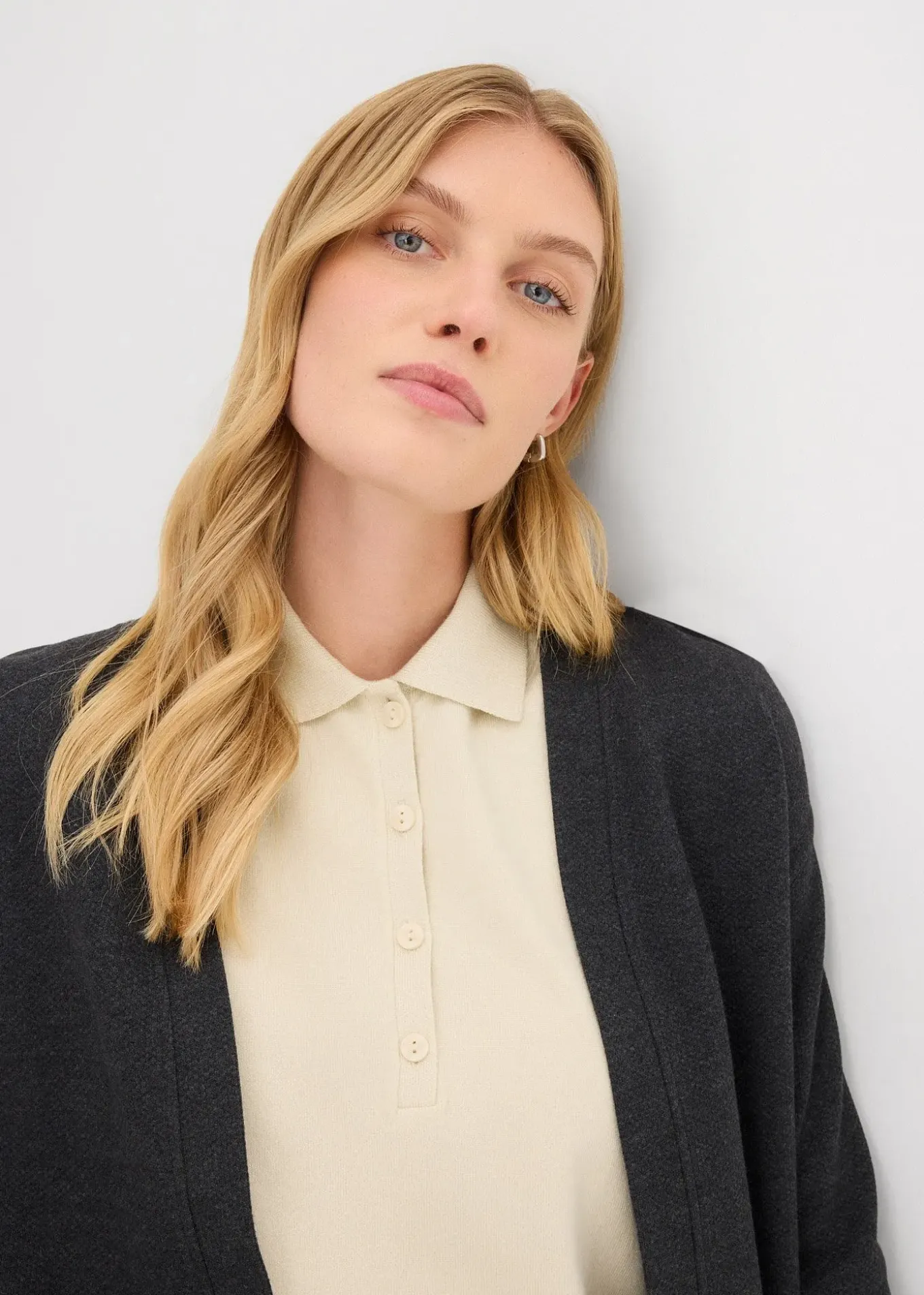 Gilet long en sweat doux