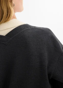 Gilet long en sweat doux