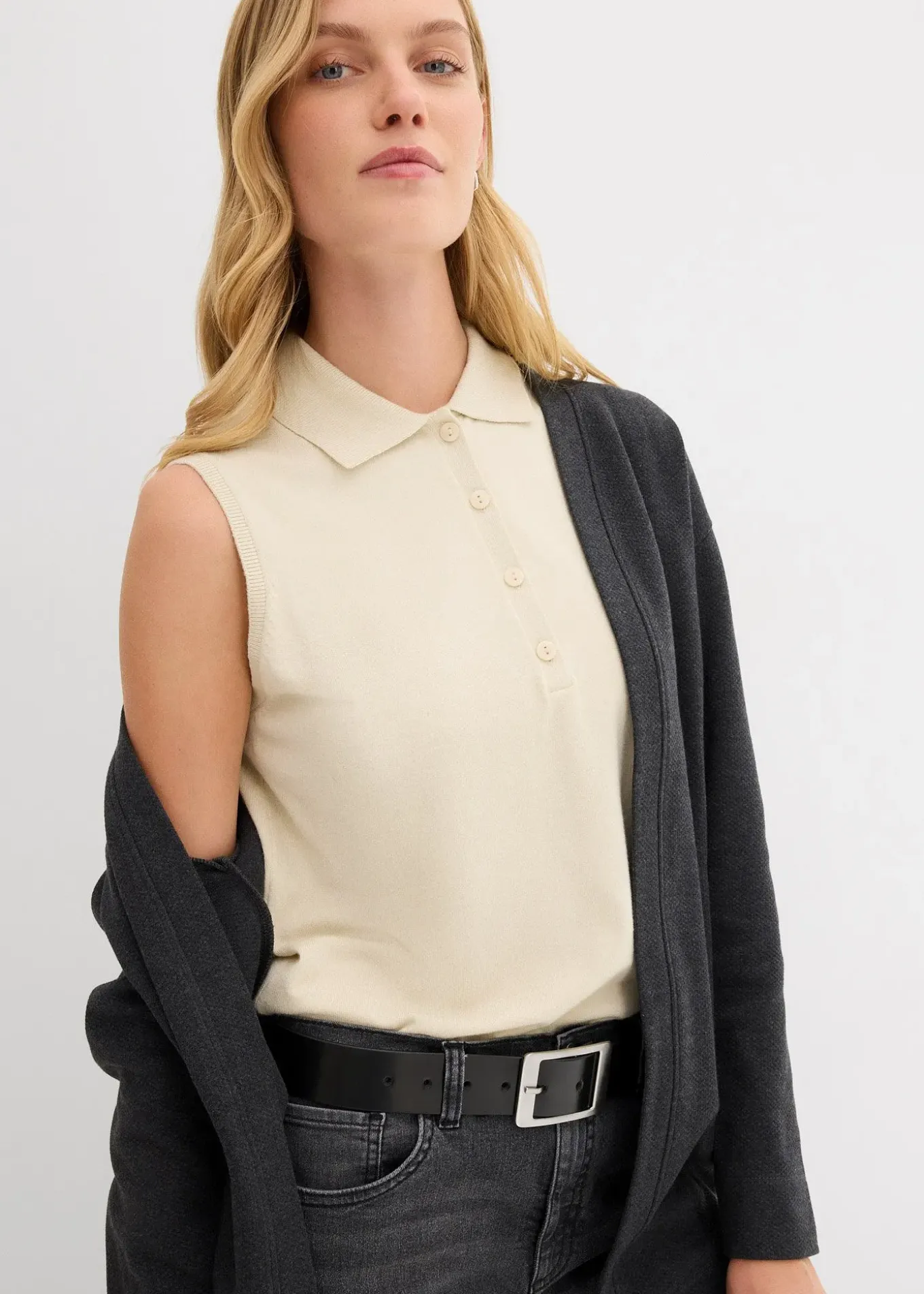 Gilet long en sweat doux