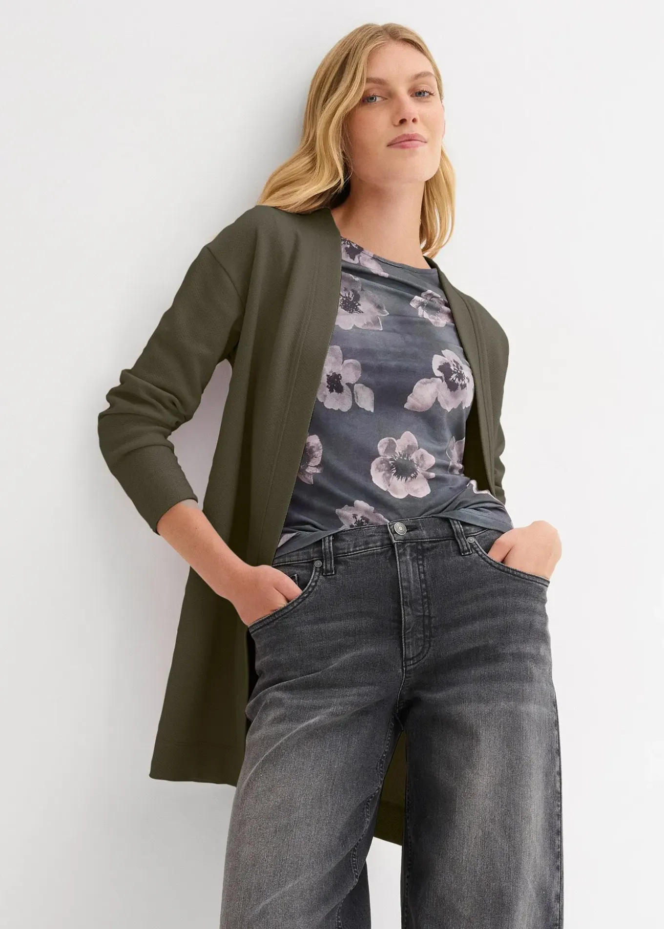 Gilet long en sweat doux