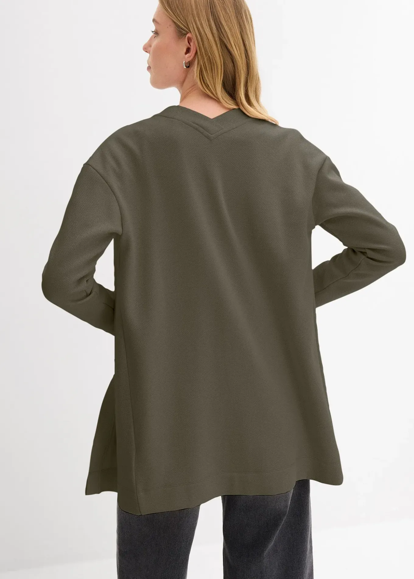 Gilet long en sweat doux