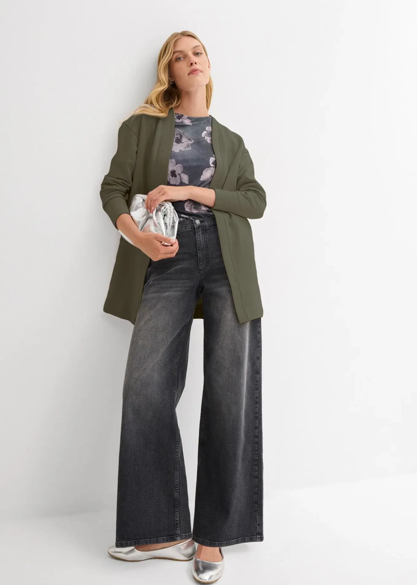 Gilet long en sweat doux