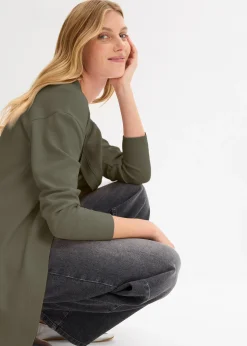 Gilet long en sweat doux