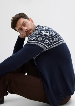 Gilet norvégien en maille douce 100% coton