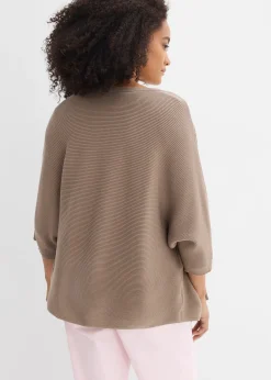 Gilet oversize en maille côtelée