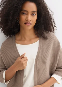 Gilet oversize en maille côtelée