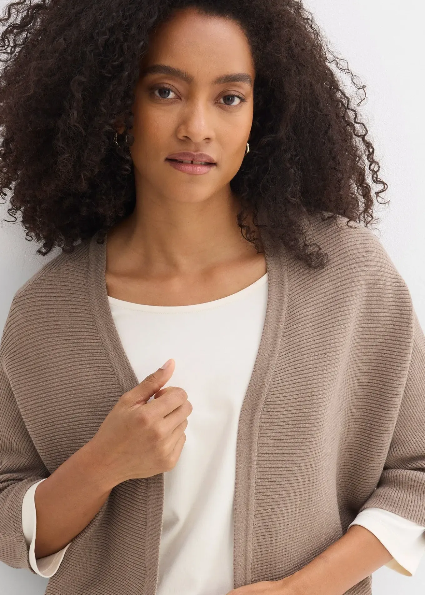 Gilet oversize en maille côtelée