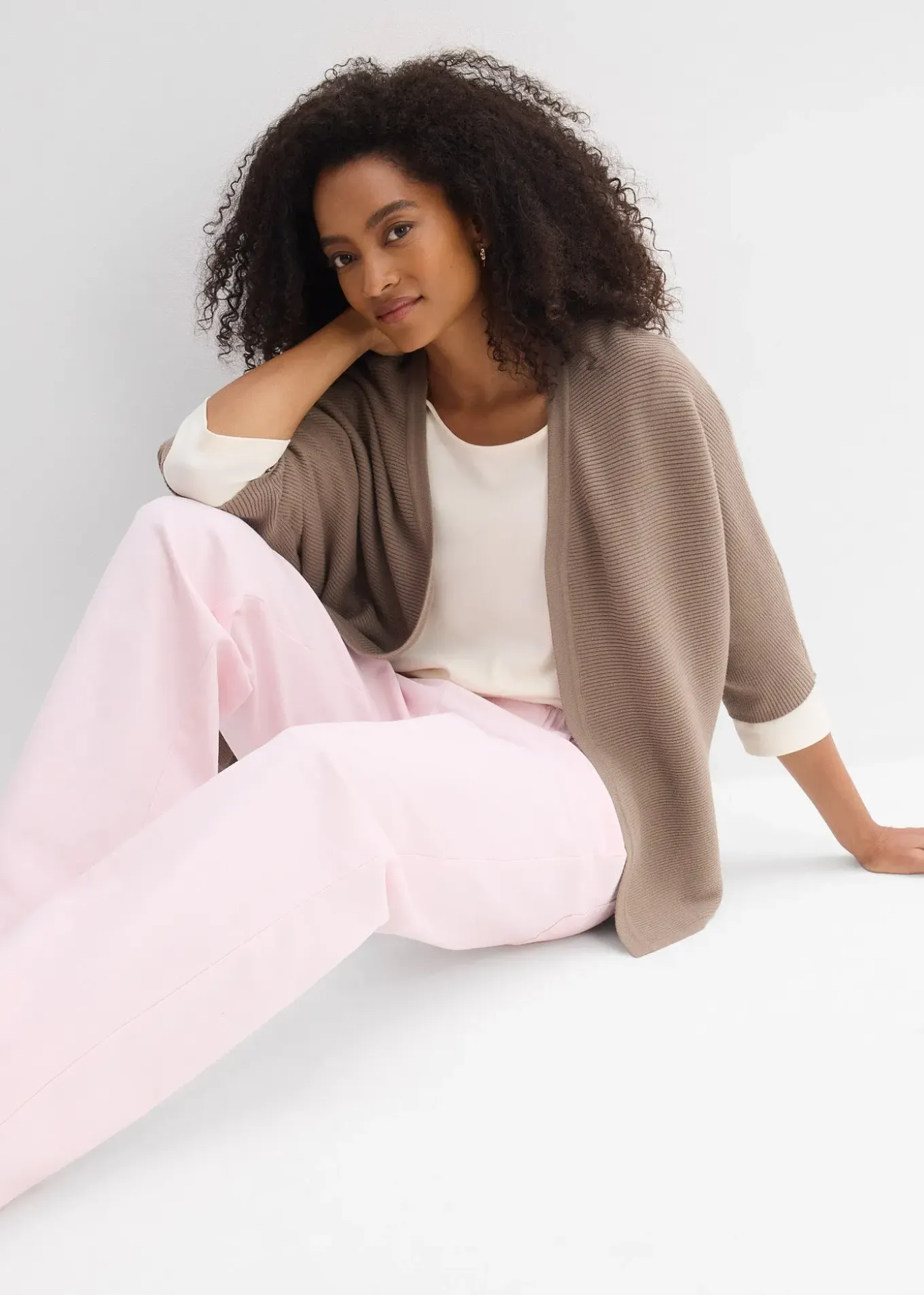 Gilet oversize en maille côtelée