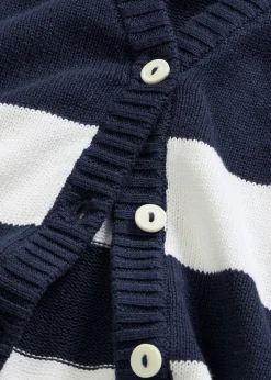 Gilet rayé en maille de coton