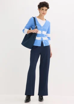 Gilet rayé en maille de coton