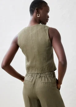 Gilet sans manches 100 % lin