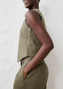 Gilet sans manches 100 % lin