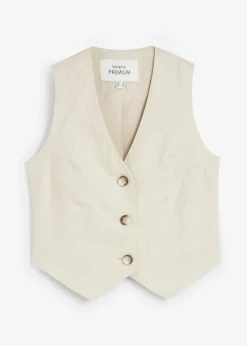 Gilet sans manches 100 % lin