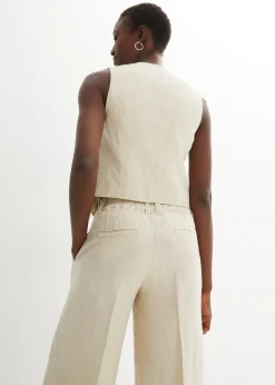 Gilet sans manches 100 % lin