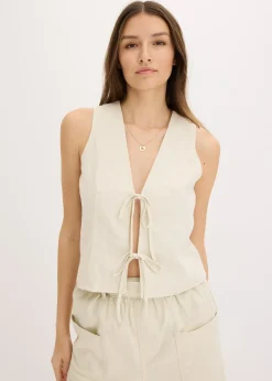 Gilet sans manches à nouettes