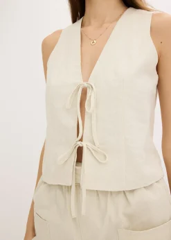 Gilet sans manches à nouettes