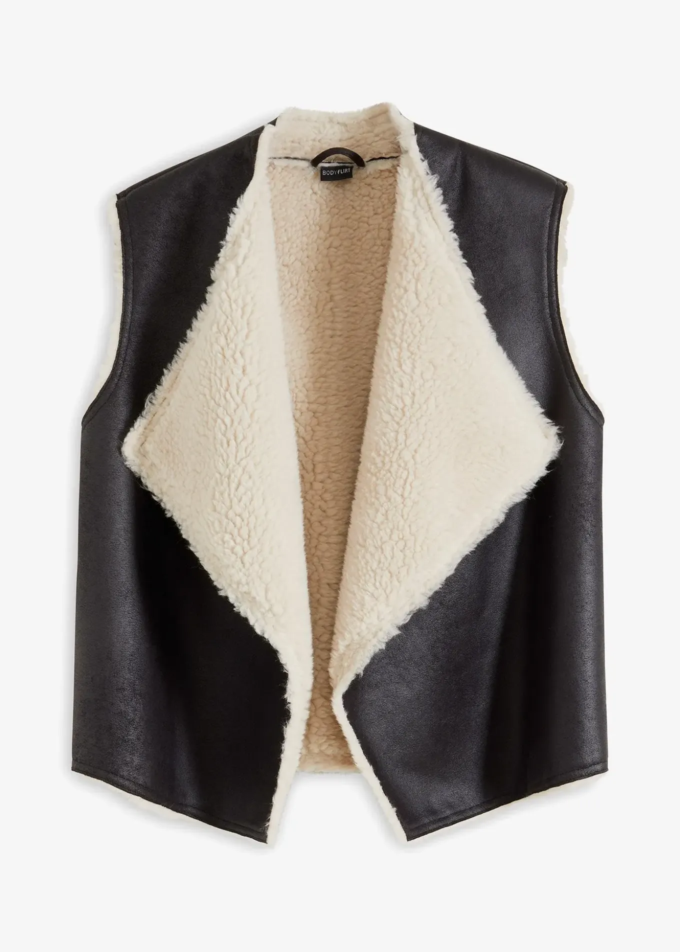 Gilet sans manches aspect peau de mouton