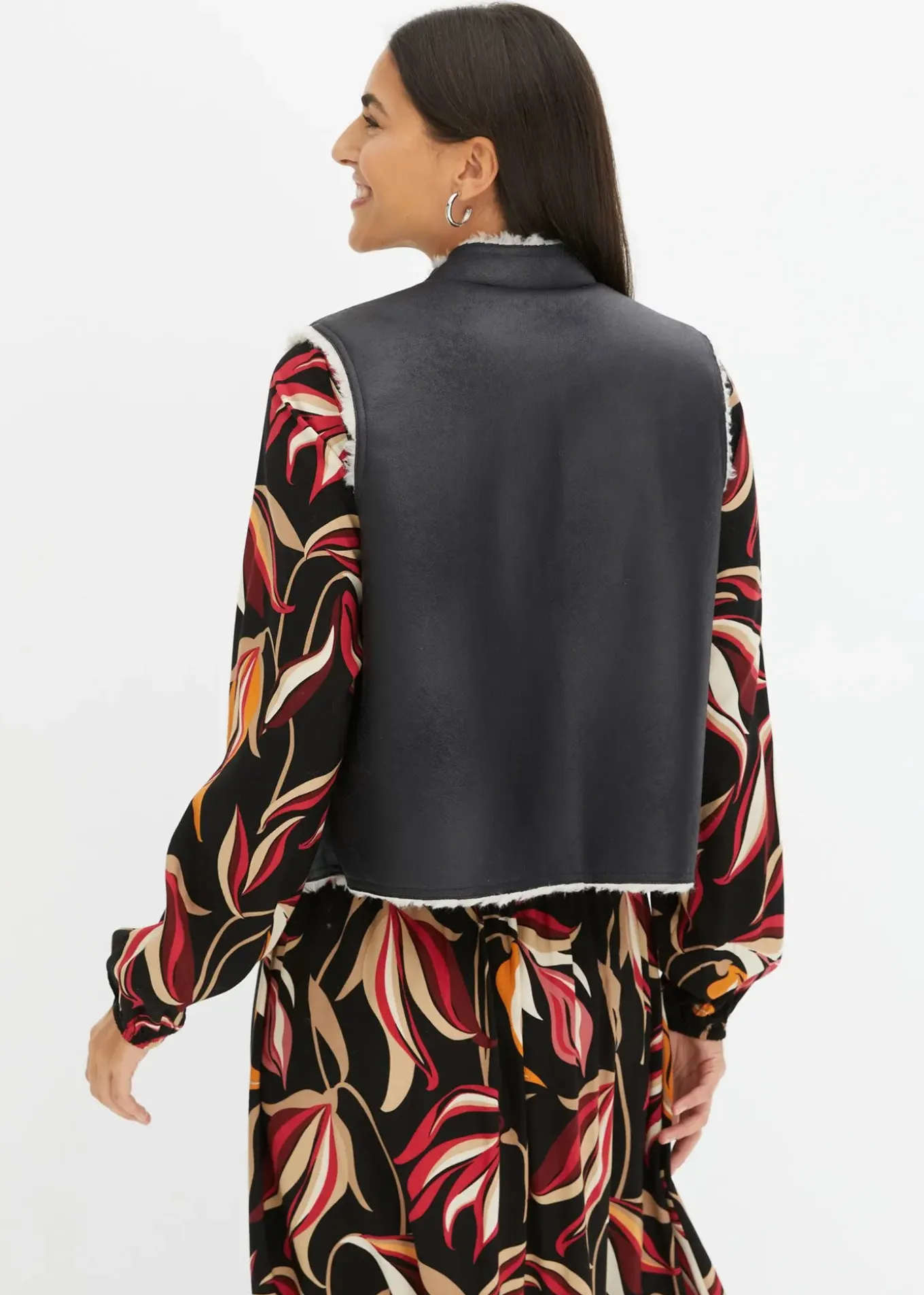 Gilet sans manches aspect peau de mouton