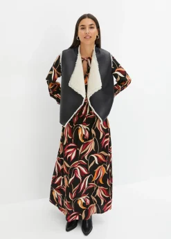 Gilet sans manches aspect peau de mouton