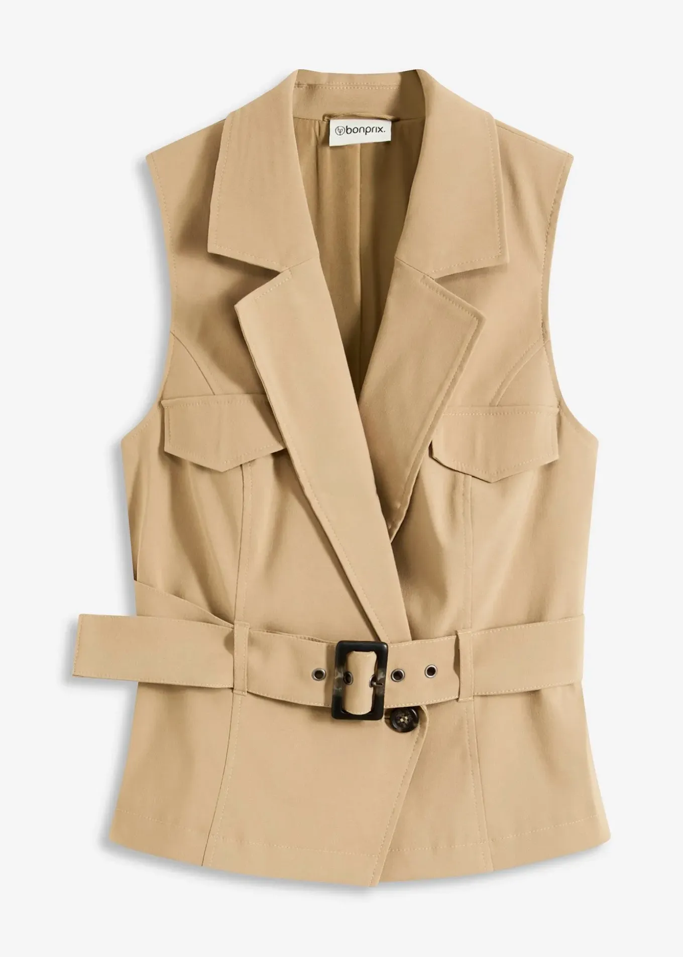 Gilet sans manches avec ceinture