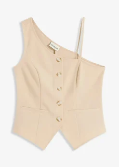 Gilet sans manches boutonné