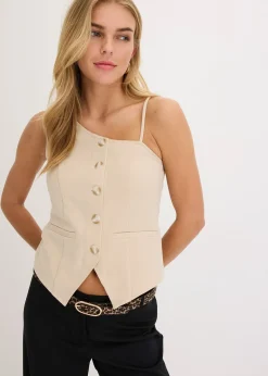 Gilet sans manches boutonné