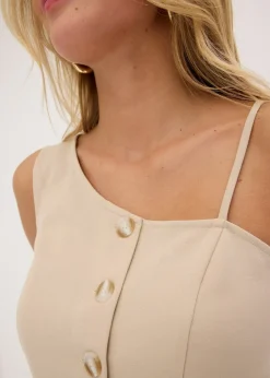 Gilet sans manches boutonné