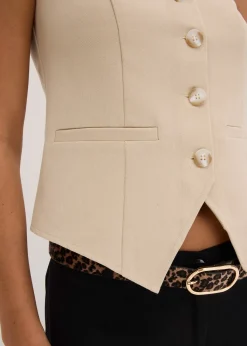 Gilet sans manches boutonné