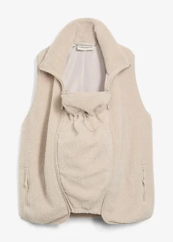 Gilet sans manches de grossesse et de portage en sherpa douillette
