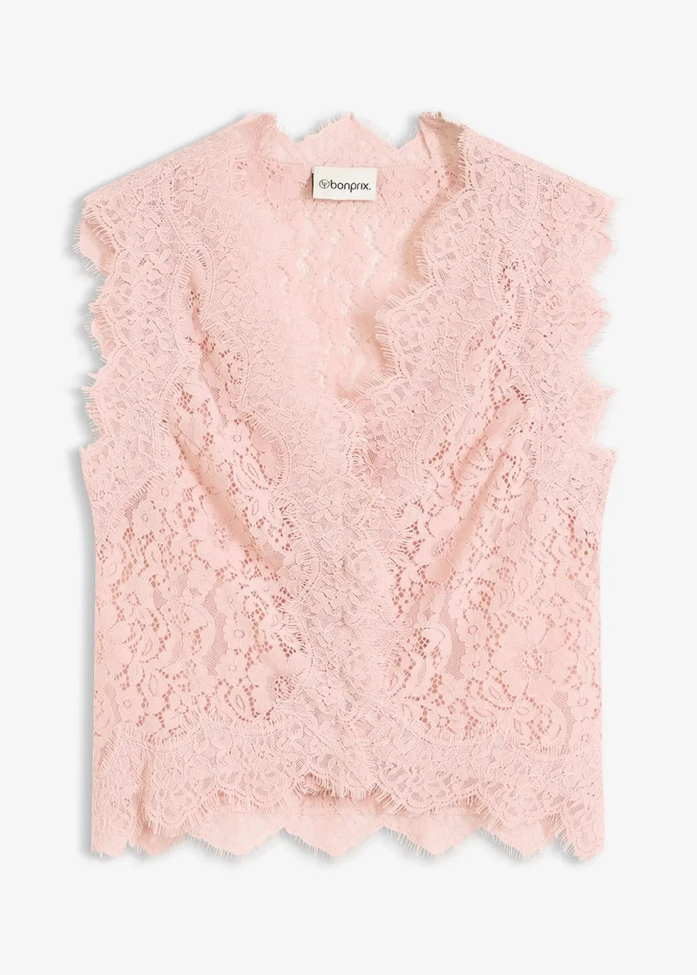 Gilet sans manches en dentelle