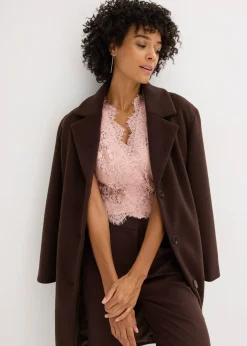 Gilet sans manches en dentelle