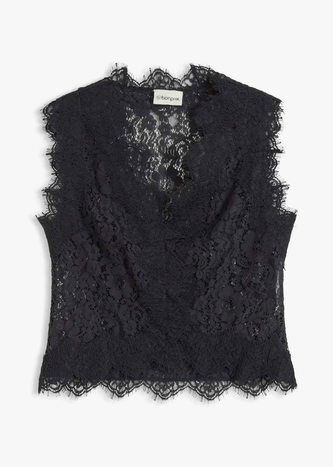 Gilet sans manches en dentelle