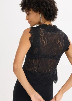 Gilet sans manches en dentelle