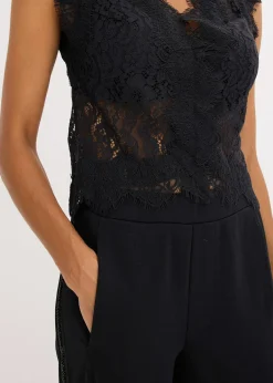 Gilet sans manches en dentelle