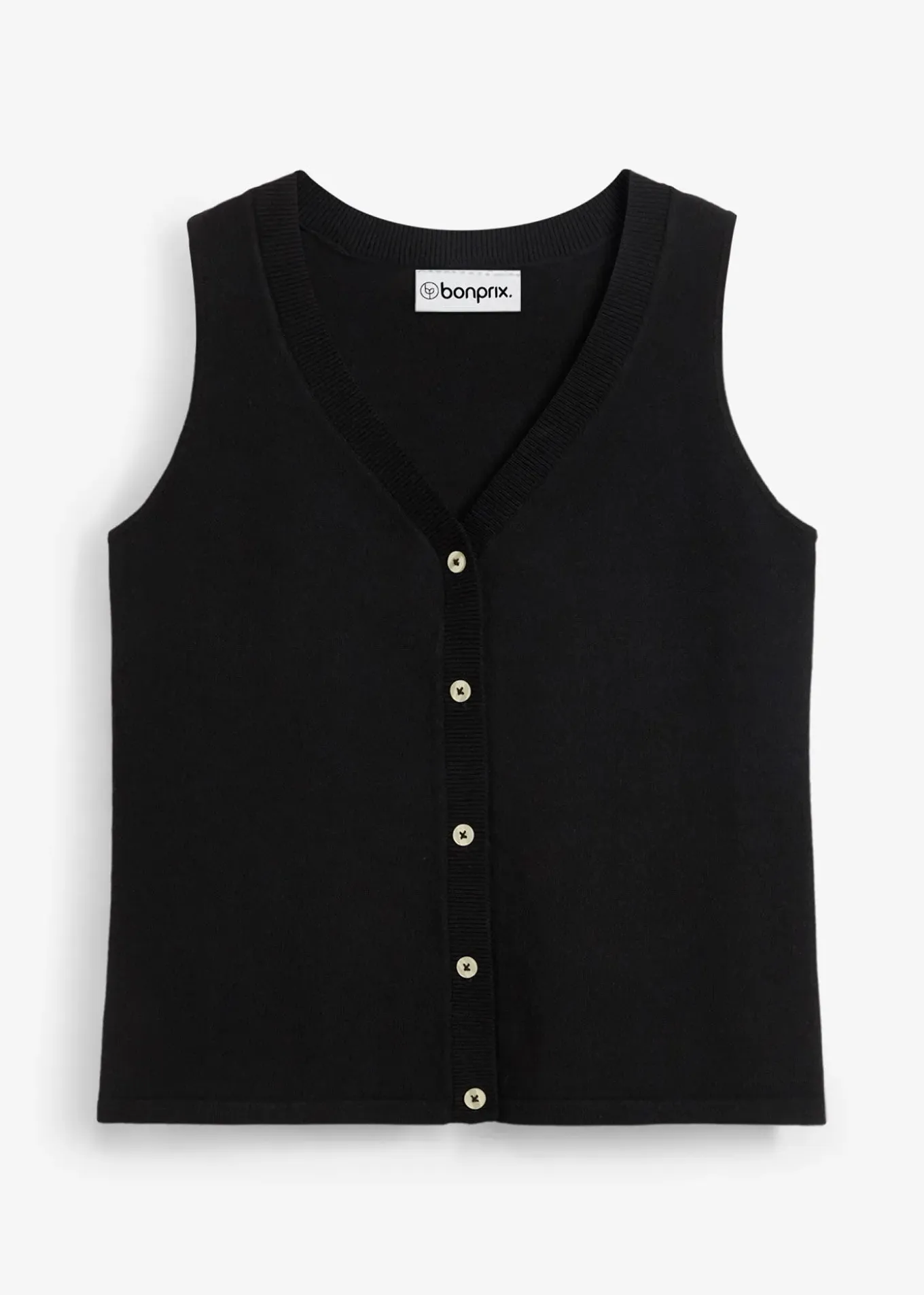 Gilet sans manches en fine maille