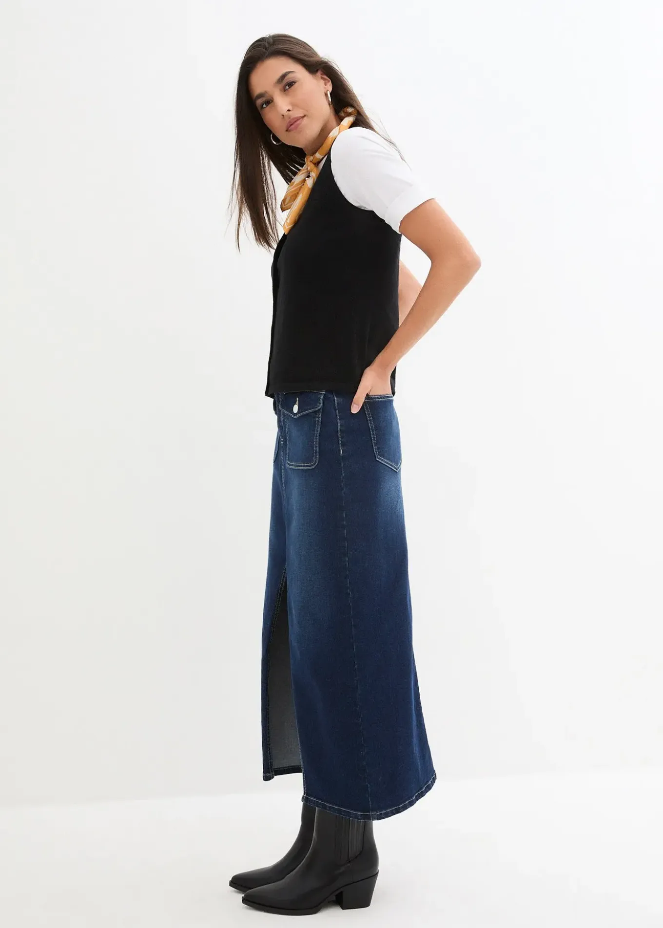 Gilet sans manches en fine maille