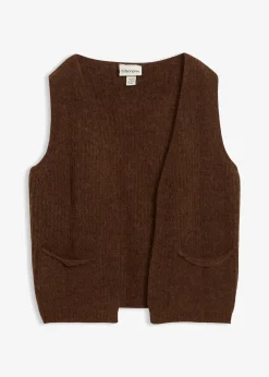 Gilet sans manches en grosse maille