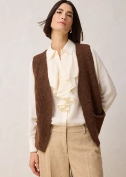 Gilet sans manches en grosse maille