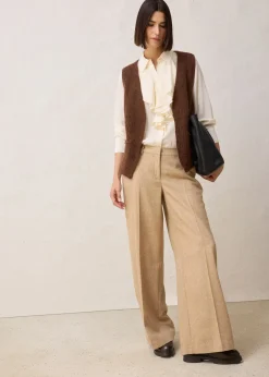 Gilet sans manches en grosse maille