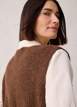 Gilet sans manches en grosse maille