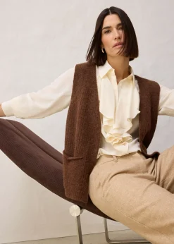 Gilet sans manches en grosse maille