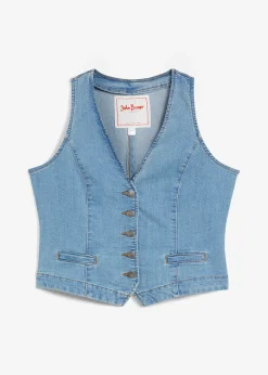 Gilet sans manches en jean extensible
